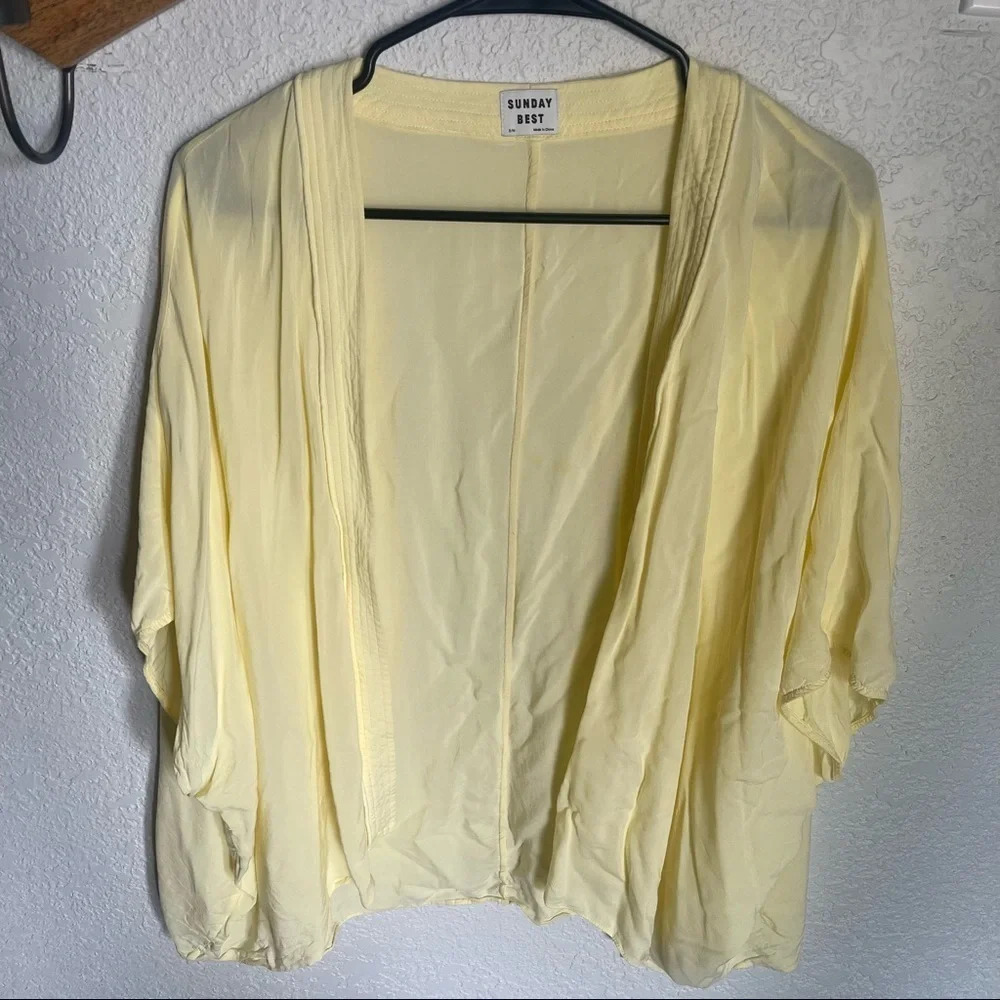 Aritzia Sunday best open front flyaway cardigan kimono